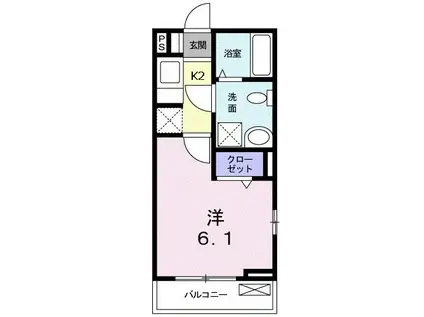 フェリシア(1K/1階)の間取り写真