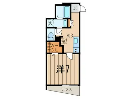 ARGO(1K/1階)の間取り写真