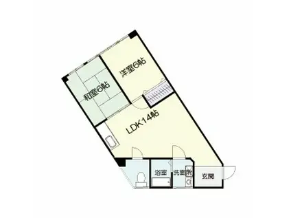 ラ・ペジブルビル(2LDK/2階)の間取り写真