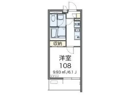 クレイノ栞(1K/3階)の間取り写真