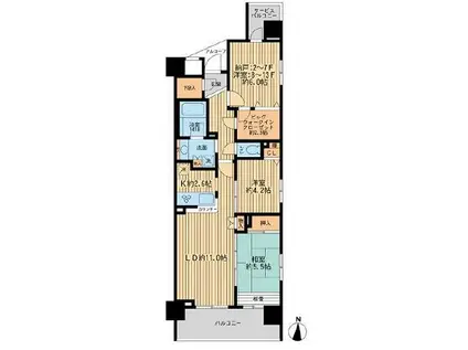 エコロジー錦糸町レジデンス(3LDK/5階)の間取り写真