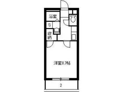 LA LUNA SAKANOUE(1K/3階)の間取り写真