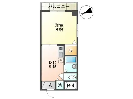 メゾンプリオール(1DK/3階)の間取り写真