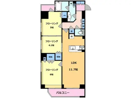 パークハウス向島言問(3LDK/2階)の間取り写真