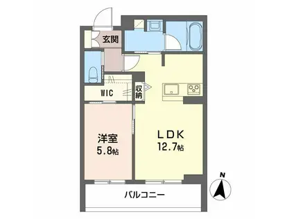 シャーメゾンステージ神明(1LDK/1階)の間取り写真