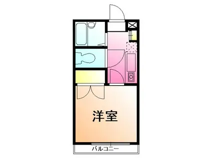 アドバンス鶴川(1K/2階)の間取り写真