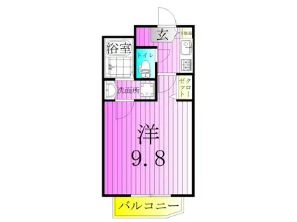 BLOOM竹の塚(1K/3階)の間取り写真