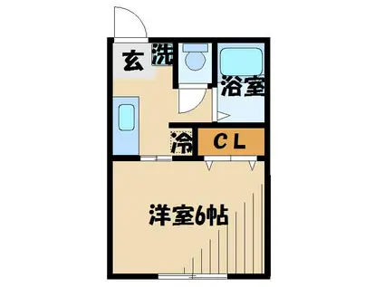 第一白王荘(1K/1階)の間取り写真