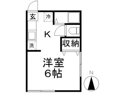コスモス練馬B(ワンルーム/1階)の間取り写真