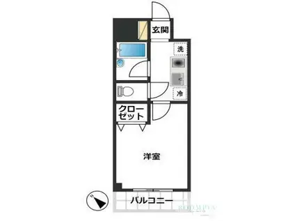 早稲田ノースウエストビルディング(1K/5階)の間取り写真