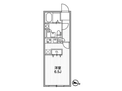 QUADOR中野(ワンルーム/4階)の間取り写真