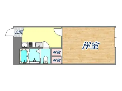 サニーガーデン宝塚(1K/1階)の間取り写真