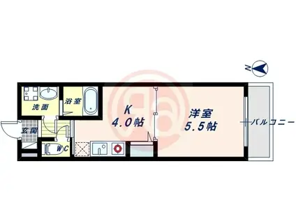 リフレス天王寺国分町(1K/11階)の間取り写真