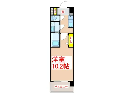 SーRESIDENCE新町AGOG(1K/2階)の間取り写真