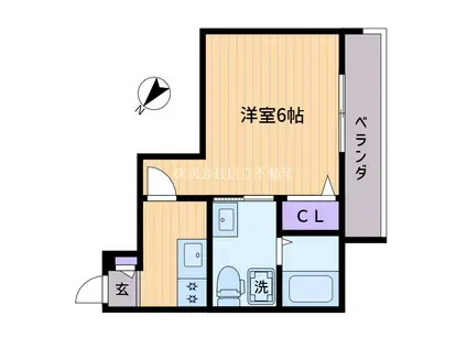 CUARTO初台(1K/3階)の間取り写真
