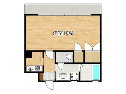 シティマンション新屋敷(1K/9階)の間取り写真
