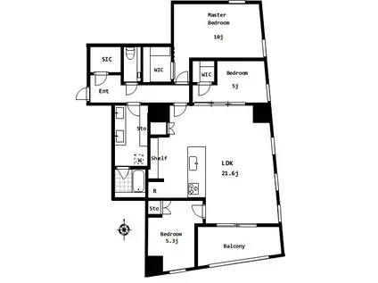 ザ・バークハウス代々木大山(3LDK/8階)の間取り写真