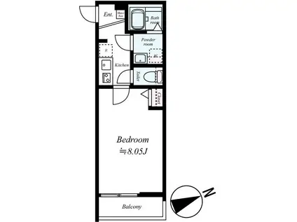 GRADUS京成大久保(1K/3階)の間取り写真
