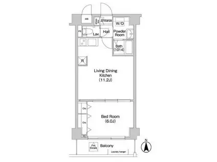 コンフォリア墨田立花(1LDK/7階)の間取り写真