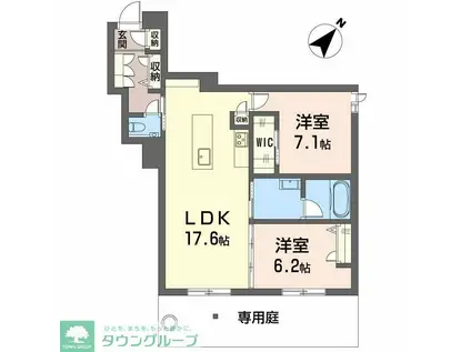 ラフィネ(2LDK/1階)の間取り写真
