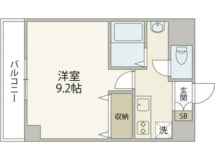 ラナーシタ光(1K/3階)の間取り写真