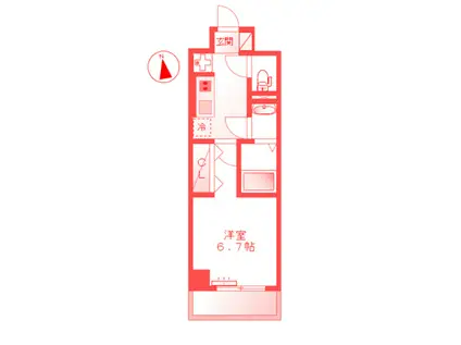 八景しお彩(1K/6階)の間取り写真
