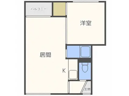 PAO21(1LDK/2階)の間取り写真