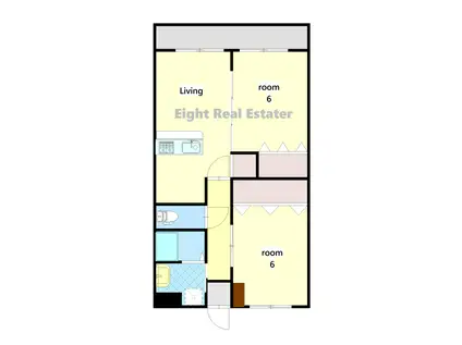 赤坂マンション(2LDK/3階)の間取り写真