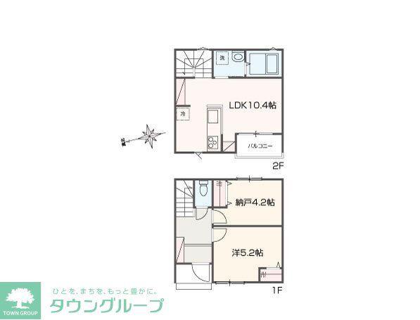 MELLAS浦安(1SLDK/1階)の間取り写真