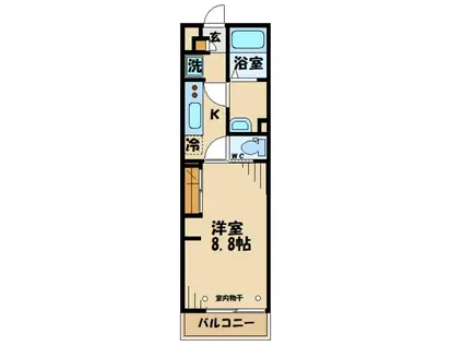 リブリ・BELLA VITA(1K/2階)の間取り写真