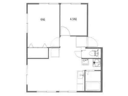 アーバンみよし(2DK/2階)の間取り写真