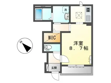 アヴァンスTK(ワンルーム/1階)の間取り写真