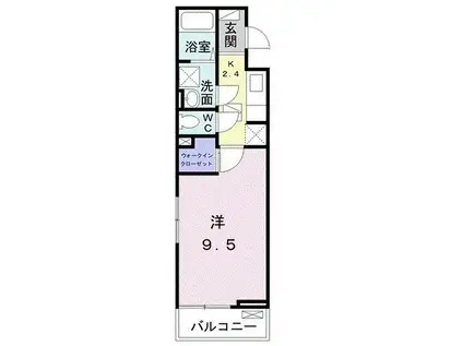 サンクレストネオ(1K/1階)の間取り写真