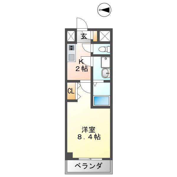 エーデルワイス(1K/3階)の間取り写真