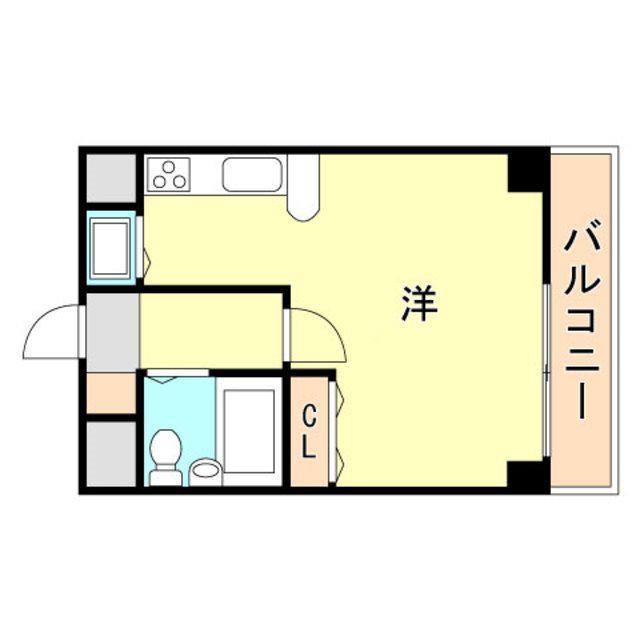 フォルム芦屋アヴァンセ(ワンルーム/2階)の間取り写真