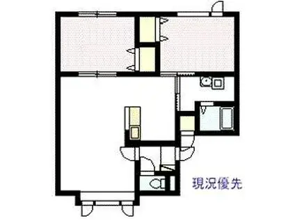 グルックハイム(2LDK/1階)の間取り写真