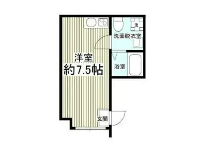 ラビアン富士見台(ワンルーム/2階)の間取り写真