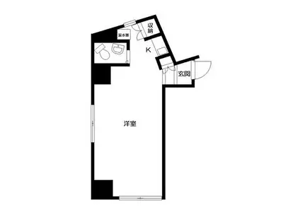 日神パレス日暮里(ワンルーム/6階)の間取り写真