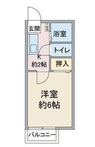 ビーライン・S(1K/1階)の間取り写真