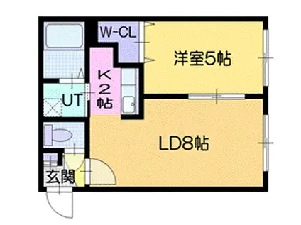 ROCCO(1LDK/4階)の間取り写真