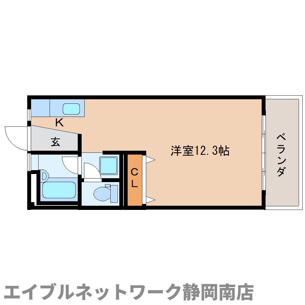 FKビル(ワンルーム/2階)の間取り写真