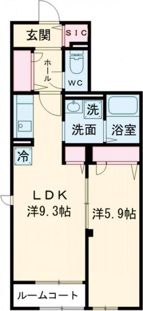 アドバンスグナーデ(1LDK/2階)の間取り写真