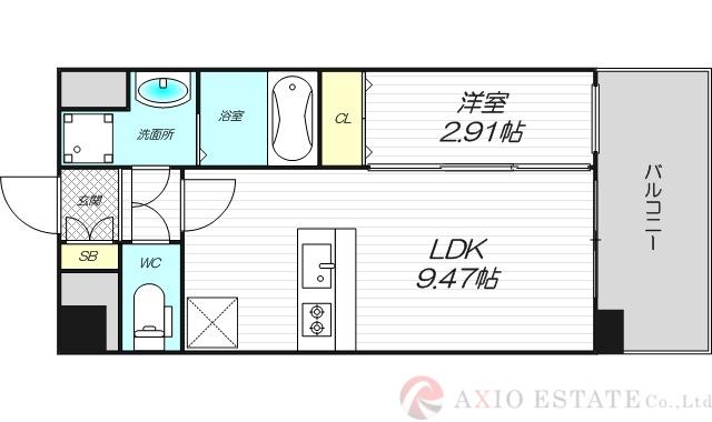 ALIVIS SHIMO-SHINJO SOL TERRACE(1LDK/2階)の間取り写真