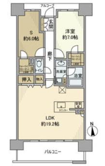 ワコーレ姫路 ザ・スイート(1LDK/9階)の間取り写真
