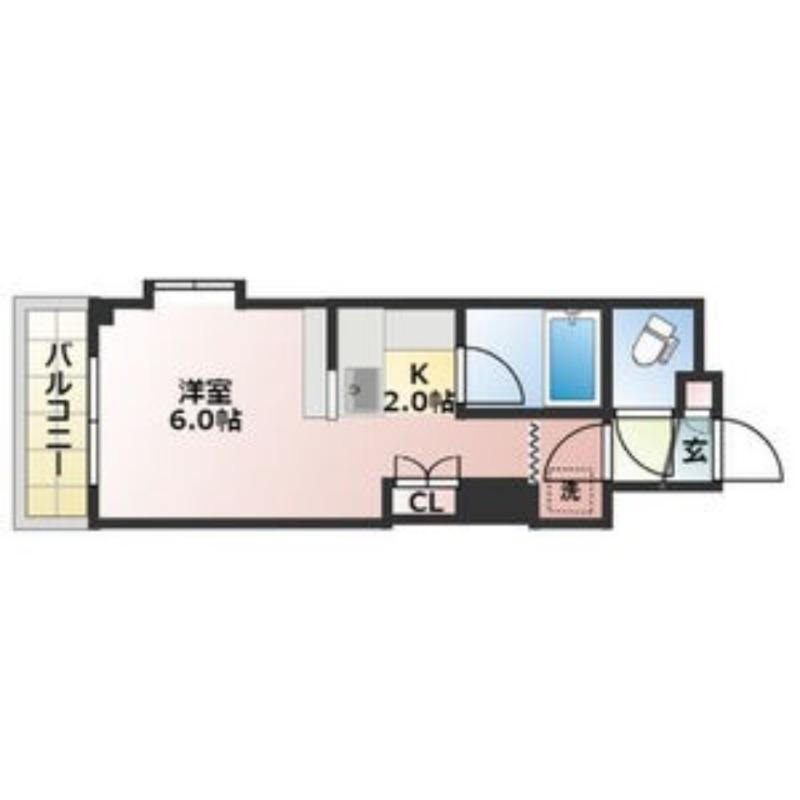 ノースシティ32(1K/4階)の間取り写真
