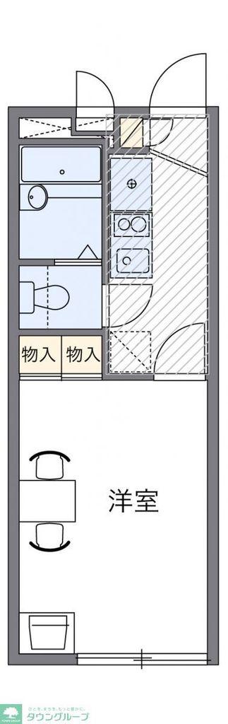 レオパレスリーベ(1K/2階)の間取り写真