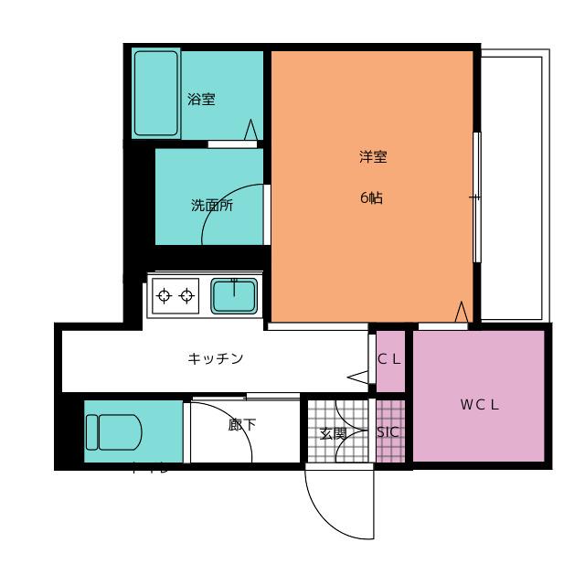 SHAREMO(ワンルーム/3階)の間取り写真