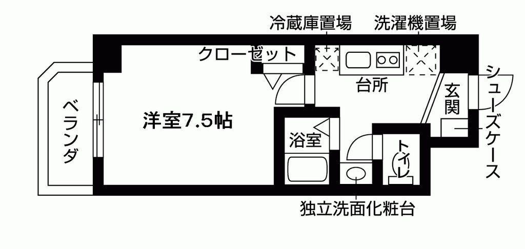 NASIC望が丘(1K/3階)の間取り写真