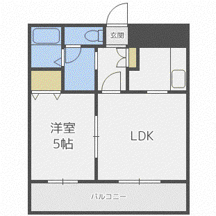 マサール227(1LDK/5階)の間取り写真