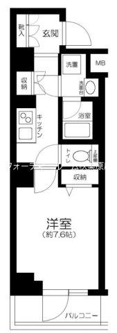 メインステージ千代田岩本町コモデ(1K/8階)の間取り写真